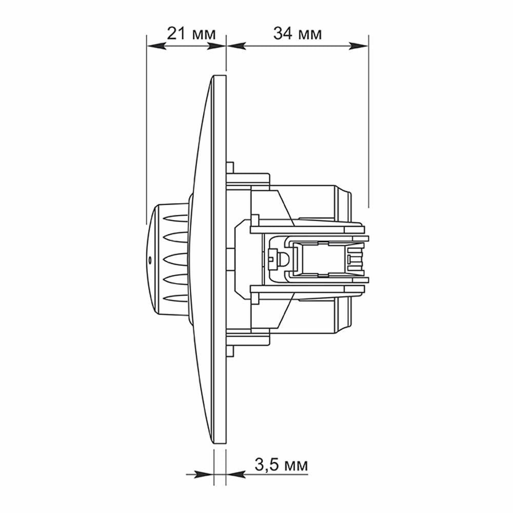 Світлорегулятор Videx BINERA 600 Вт Чорно-графітовий (VF-BNDM600-BG) - фото 6