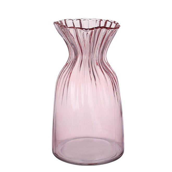Ваза стеклянная Flora Грейс 25,5 см Розовый (32971)