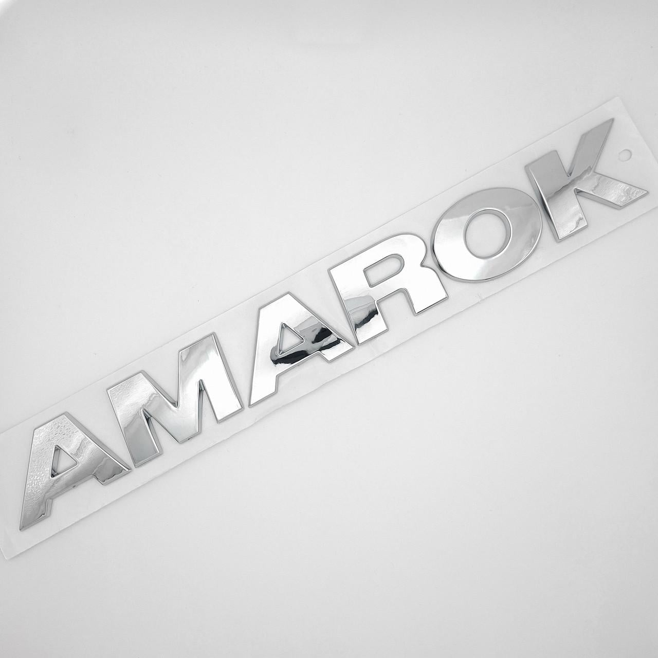 Эмблема надпись Amarok Volkswagen ABS 25,5х3,3 см Хром глянцевый (2828233322)