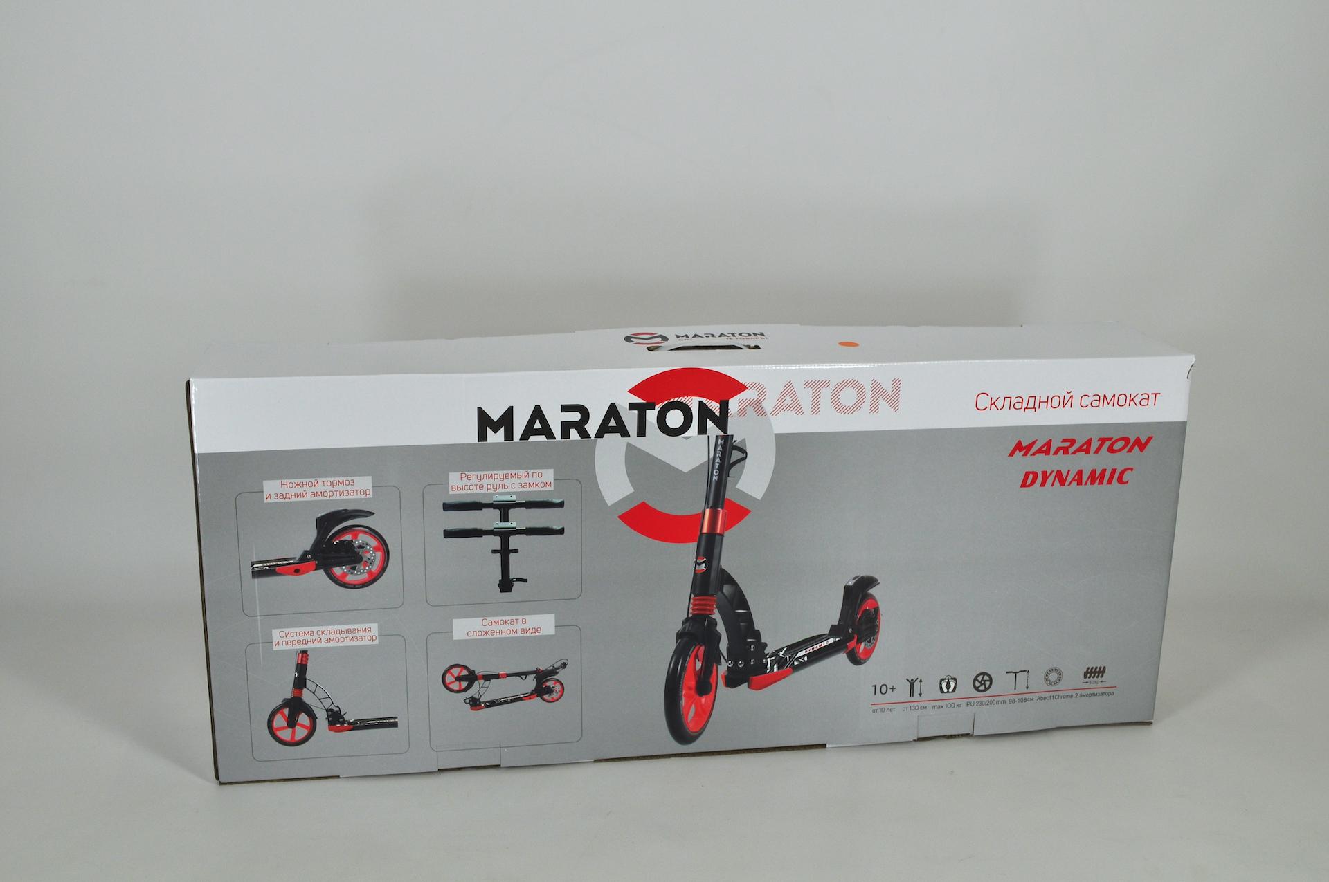 Самокат двухколесный Maraton Dynamic с амортизаторами и подногой Черный - фото 3 Самокат двухколесный Maraton Dynamic с амортизаторами и подногой Черный - фото 3