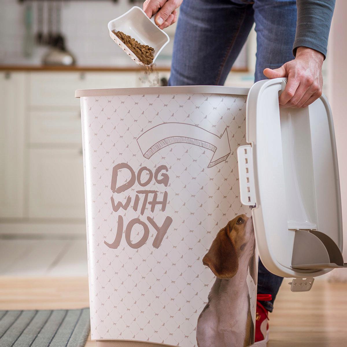 Контейнер для зберігання сухого корму собаки Rotho Cody 50 л Білий (40020-1) - фото 5 Контейнер для зберігання сухого корму собаки Rotho Cody 50 л Білий (40020-1) - фото 5