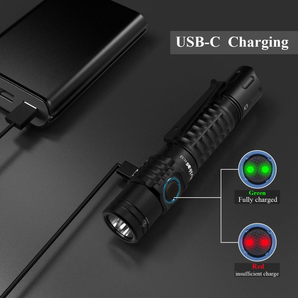 Фонарь Wurkkos FC12 SFT40 2000lm, черный - фото 6 Фонарь Wurkkos FC12 SFT40 2000lm, черный - фото 6