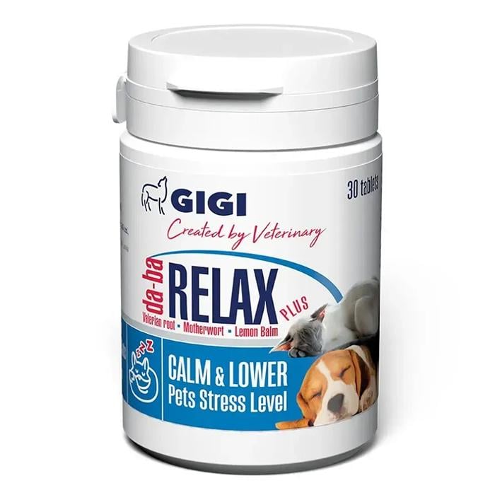 Препарат витаминно-минеральный Gigi da-ba Relax plus с успокаивающим действием для собак и кошек 30 табл. (GIG43686) Препарат витаминно-минеральный Gigi da-ba Relax plus с успокаивающим действием для собак и кошек 30 табл. (GIG43686)