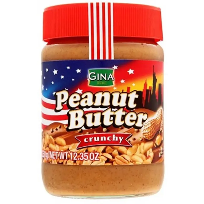 Масло арахісове Gina Peanut Butter Crunchy зі шматочками горішків 350 г