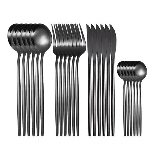 Набір столових приборів нержавіюча сталь 24 пр. Black (709834) - фото 1