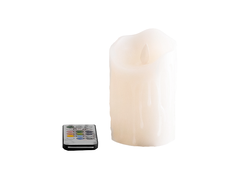 Светильник декоративный Lemanso LM36007 Свеча с эффектом пламени 3xAAA RGB IP20 с пультом
