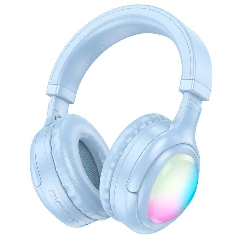 Наушники Hoco Focus W48 с RGB подсветкой Blue (599361)