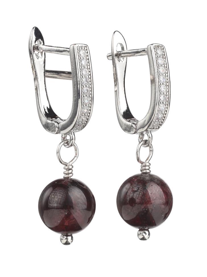 Серьги с гранатом (5161) - фото 4