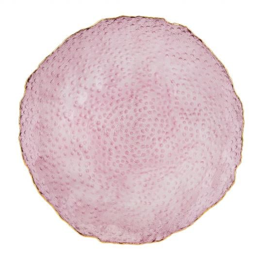 Блюдо сервировочное Elisey Красный шпинель стеклянное 25 см Розовый (135-81-9219-020) - фото 1