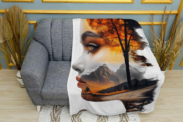 Плед 3D Girl Soul of Nature плюш однослойный 150х210 см (114334-1) Плед 3D Girl Soul of Nature плюш однослойный 150х210 см (114334-1)