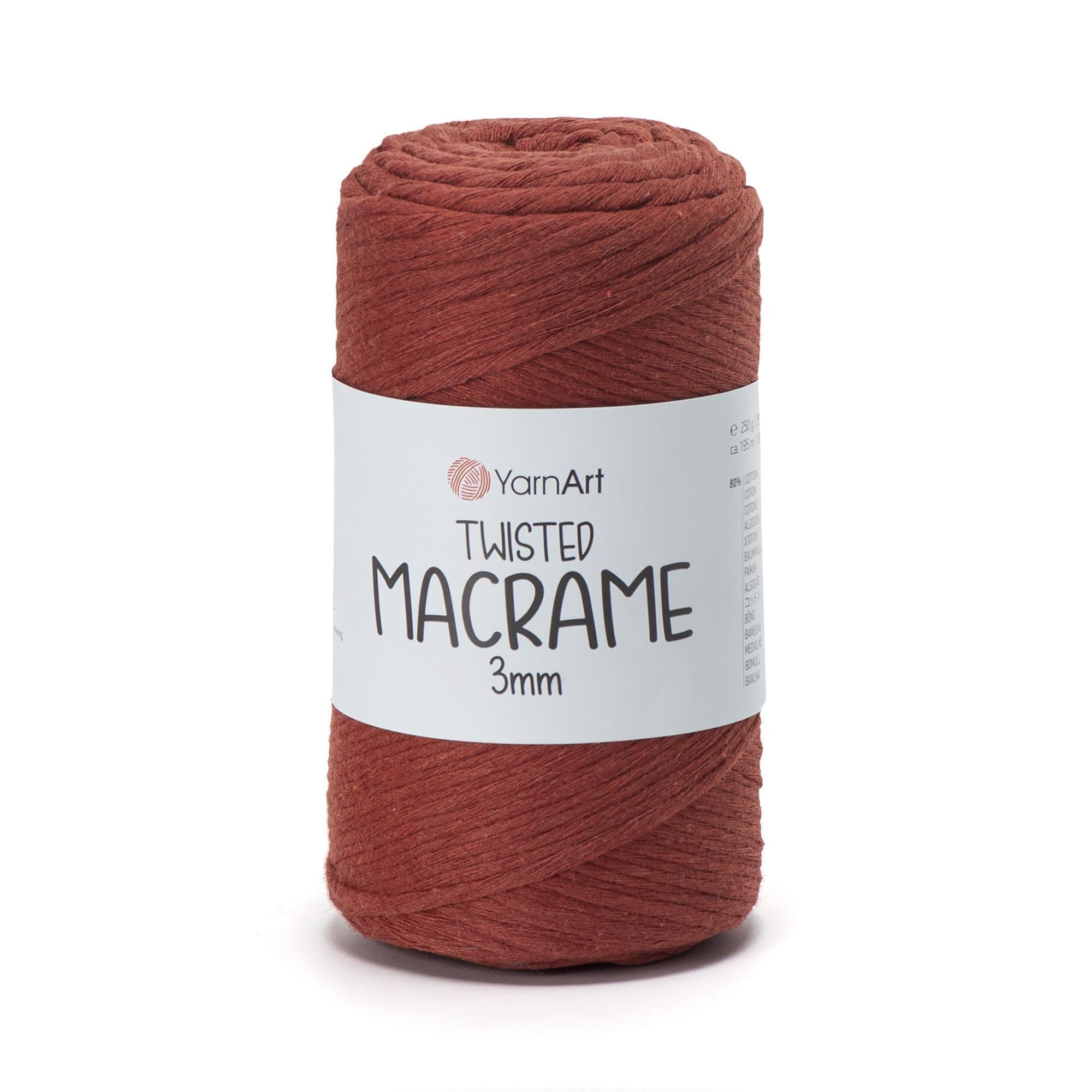Шпагат бавовняний Twisted Macrame 3 мм 250 г Теракотовий №785
