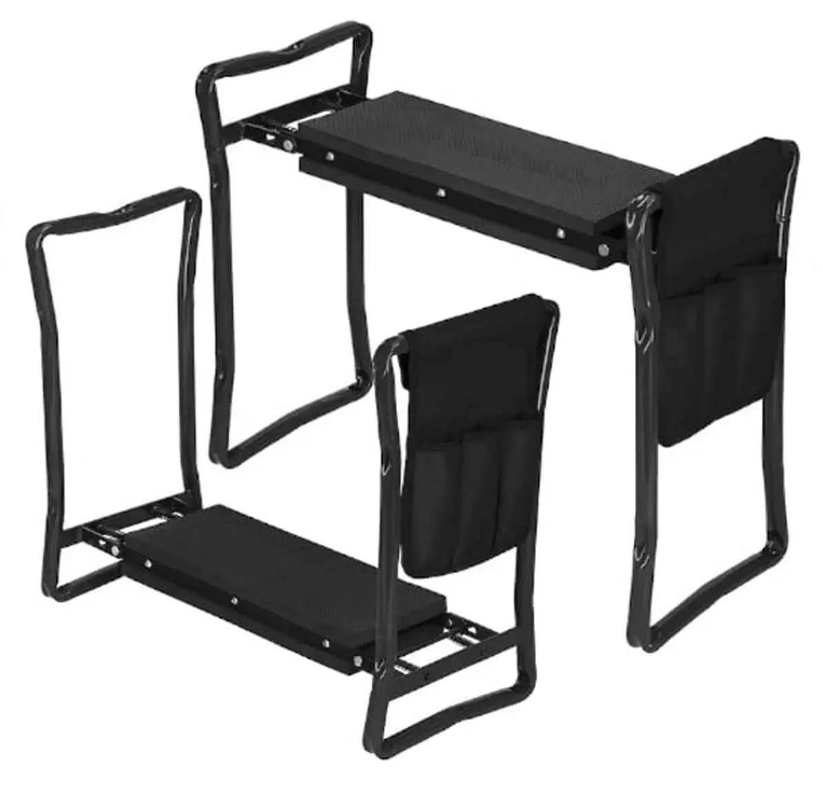 Табурет складной для огорода с органайзером Kraft&Dele KD10634 Черный - фото 2 Табурет складной для огорода с органайзером Kraft&Dele KD10634 Черный - фото 2