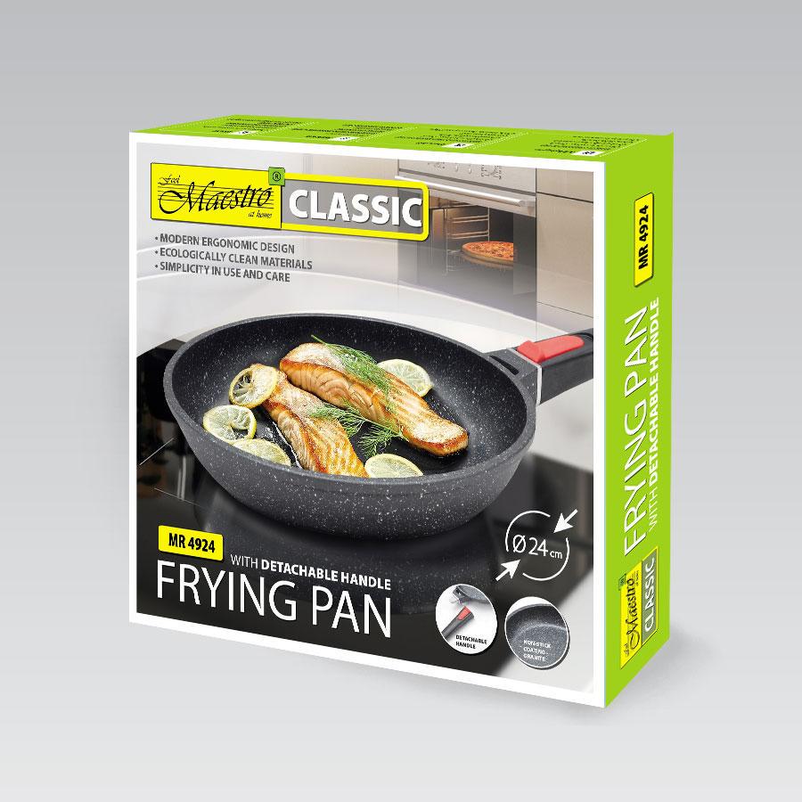 Сковорода з антипригарним покриттям зі знімною ручкою Maestro 24 см (MR-4924) - фото 6 Сковорода з антипригарним покриттям зі знімною ручкою Maestro 24 см (MR-4924) - фото 6