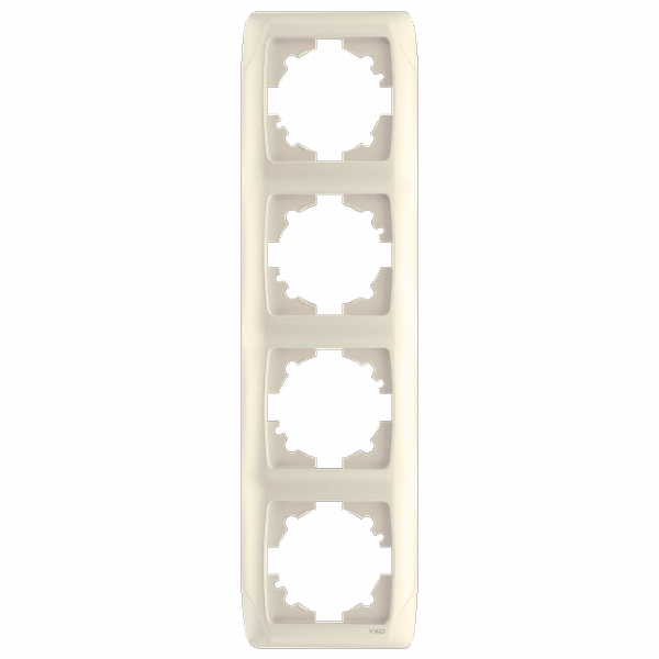 Рамка чотиримісна вертикальна Viko Carmen Кремовий (90572004)