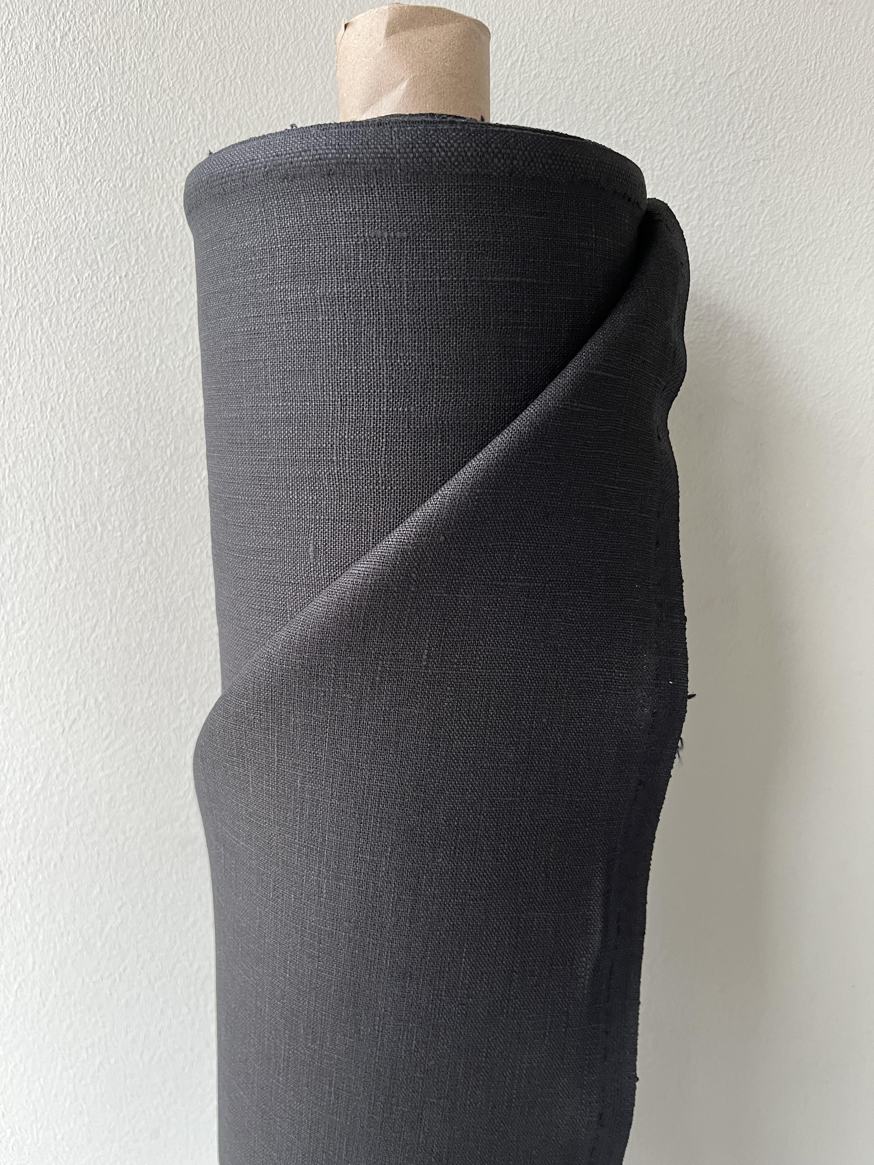 Ткань скатертная Linen Plus 100% лен 143 см 147 Черный - фото 5