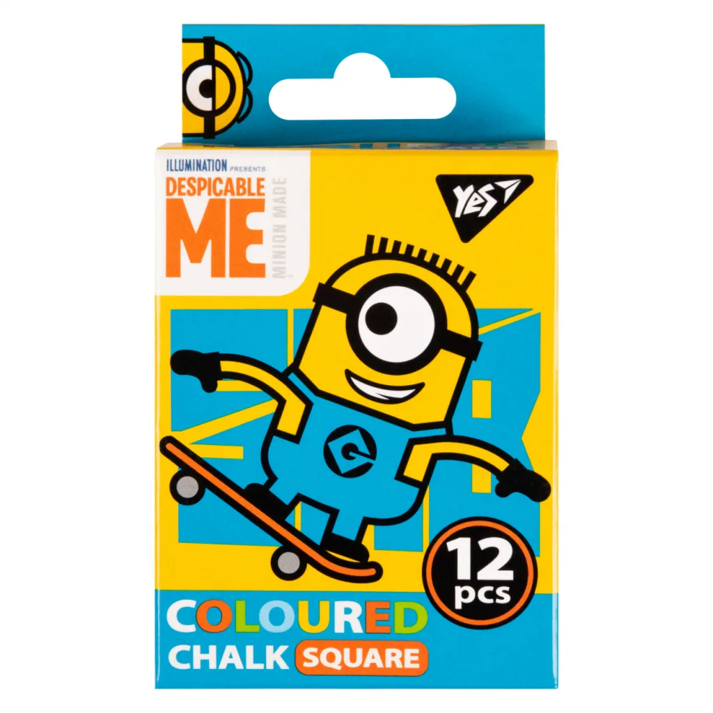 Крейда YES Minions квадратна 12 шт. Різнокольоровий (400391) Крейда YES Minions квадратна 12 шт. Різнокольоровий (400391)