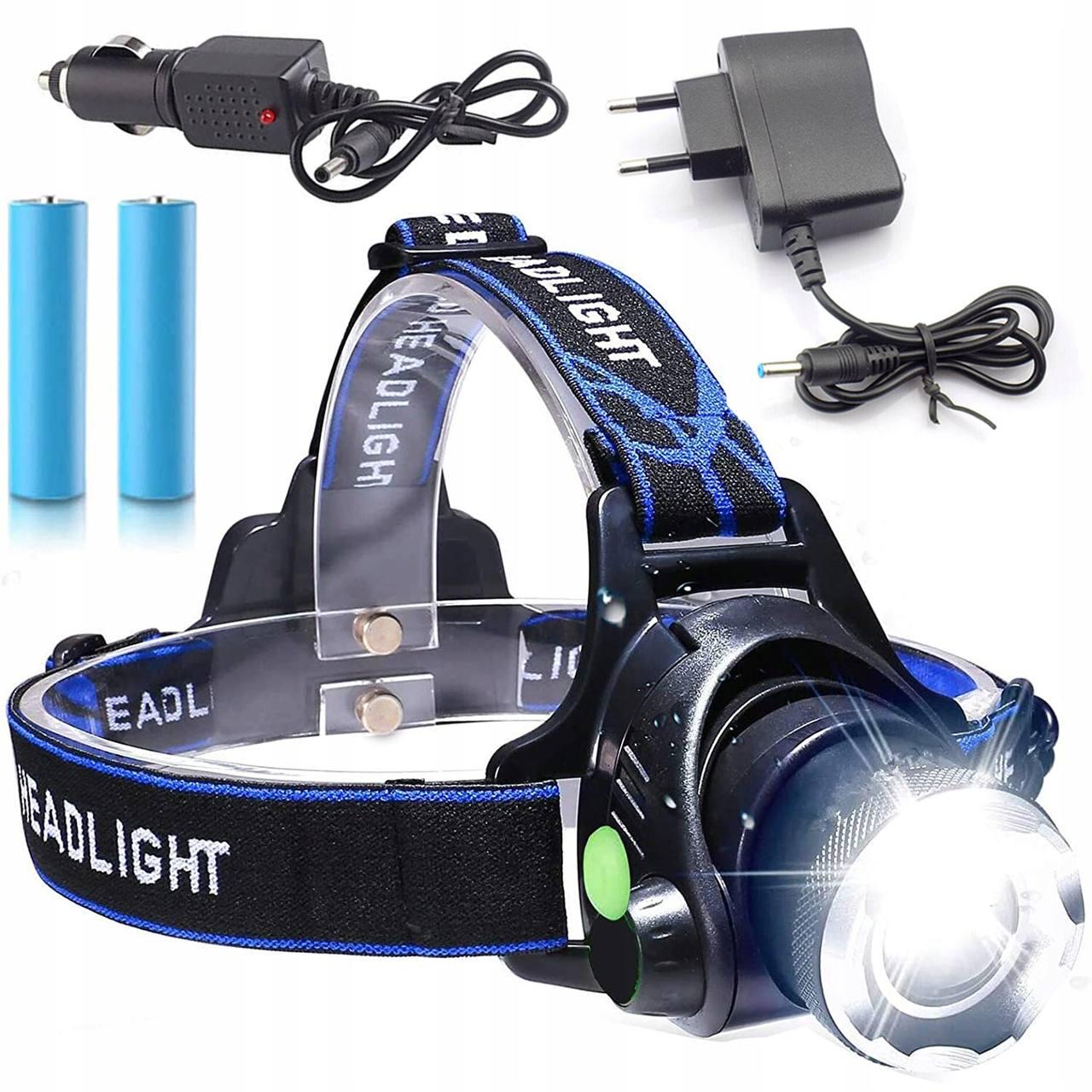 Фонарик налобный ZOOM CRe XML T6 светодиодный