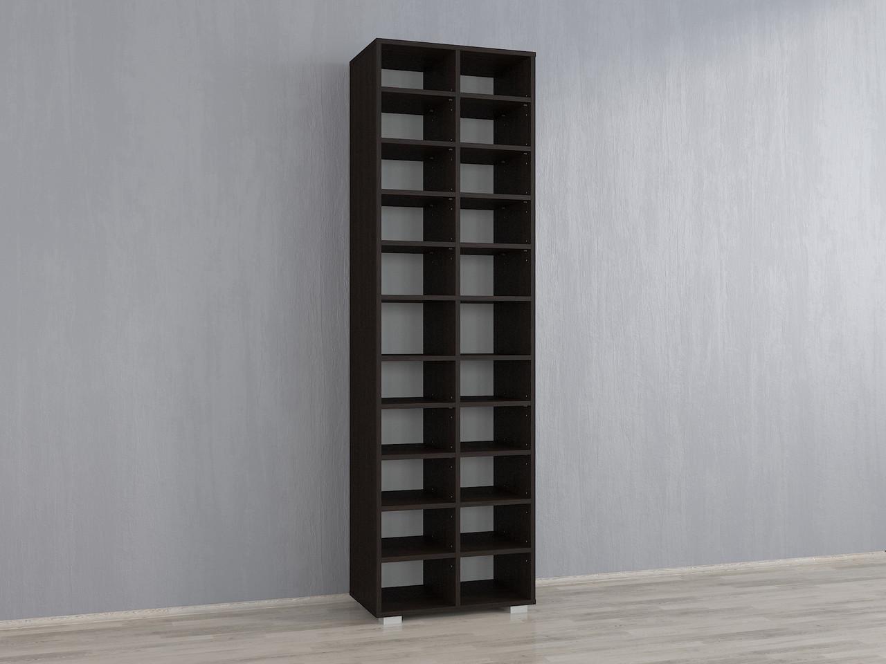 Стеллаж на 22 ячейки для книжек 542х1833х333 мм Венге (151151)