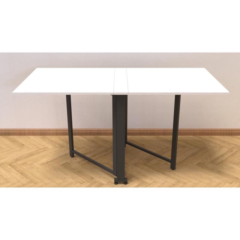 Стол-книга трансформер Ferrum-decor Orion 2 металл/ДСП Черный/Белый (FRD-104583)