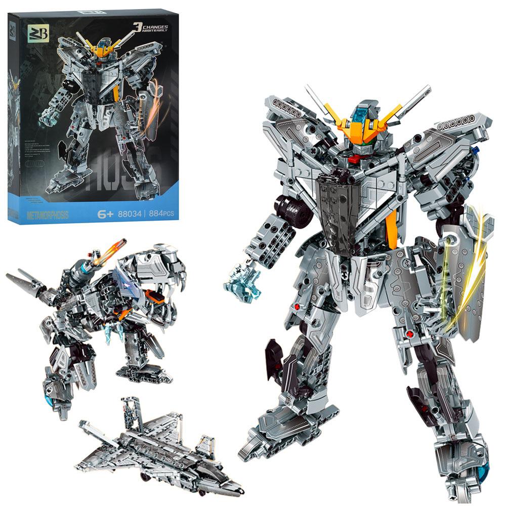 Конструктор HOME 88034A 3в1 робот/динозавр/самолет 884 дет.
