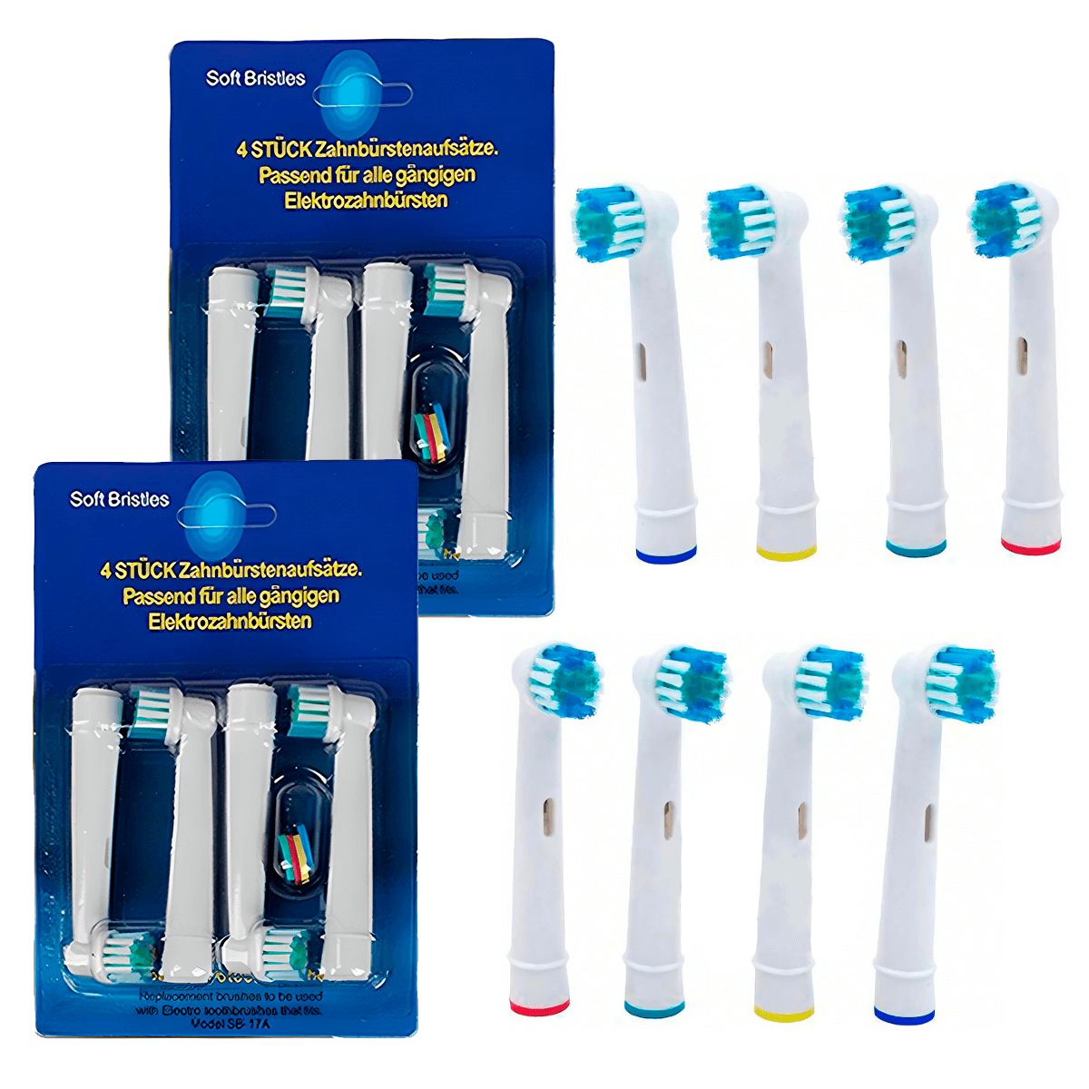 Комплект змінних насадок Precision Clean SB-17A для зубної щітки Oral-B Braun 8 шт. (2179793524) - фото 8