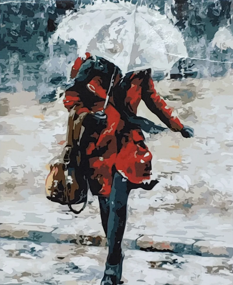 Картина по номерам Strateg Любовь под дождем 40x50 см (GS004)