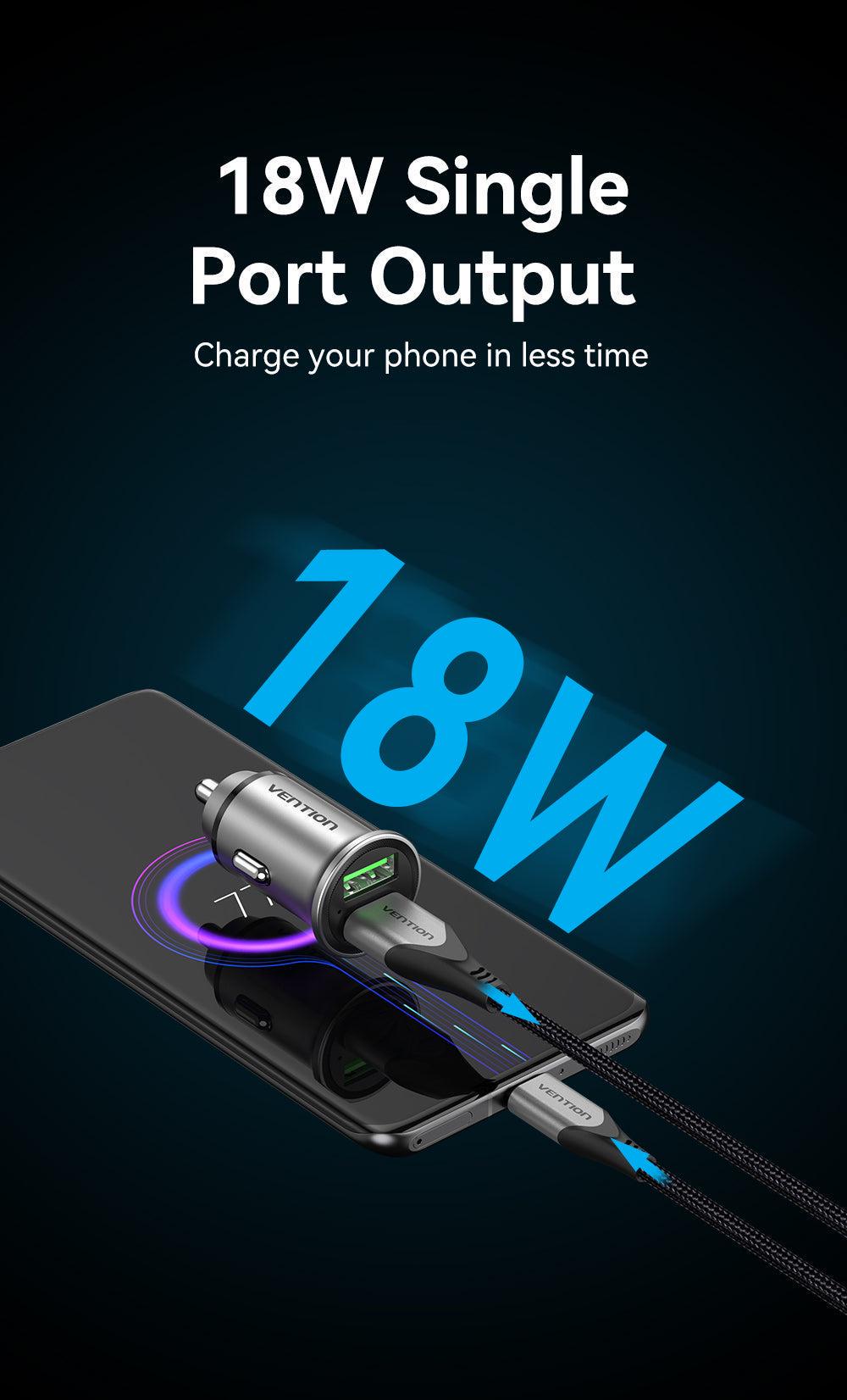 Зарядний пристрій автомобільний Vention 2x USB 18W/18W 4.8A USB-A Quick Charge 4.0/QC3.0 алюмінієвий Сріблястий (FFAH0) - фото 13 Зарядний пристрій автомобільний Vention 2x USB 18W/18W 4.8A USB-A Quick Charge 4.0/QC3.0 алюмінієвий Сріблястий (FFAH0) - фото 13