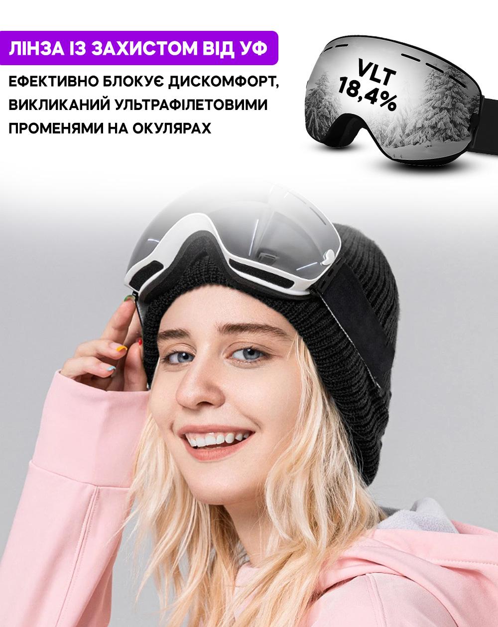 Линза для лыжной маски сменная VelaSport VLT 18,4% Snow Blade Grey (00927) - фото 3