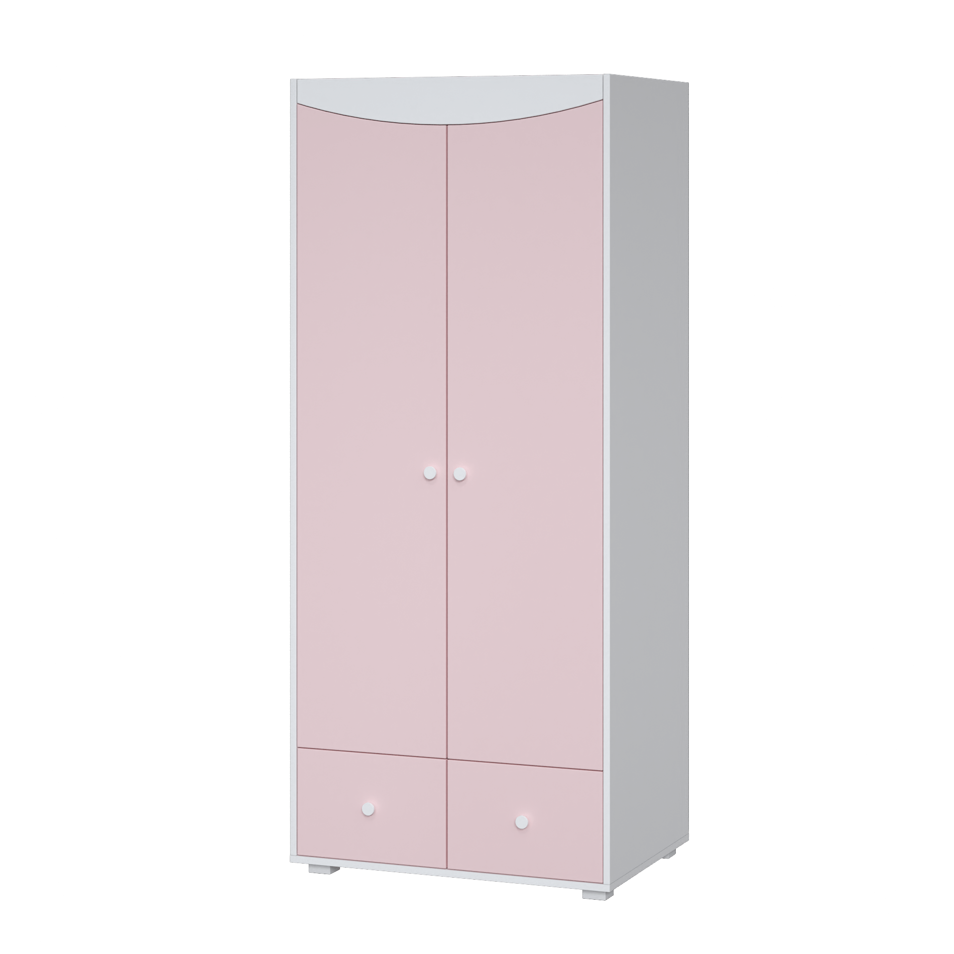 Шкаф Скай 800х600х1900 мм Белый/Розовый
