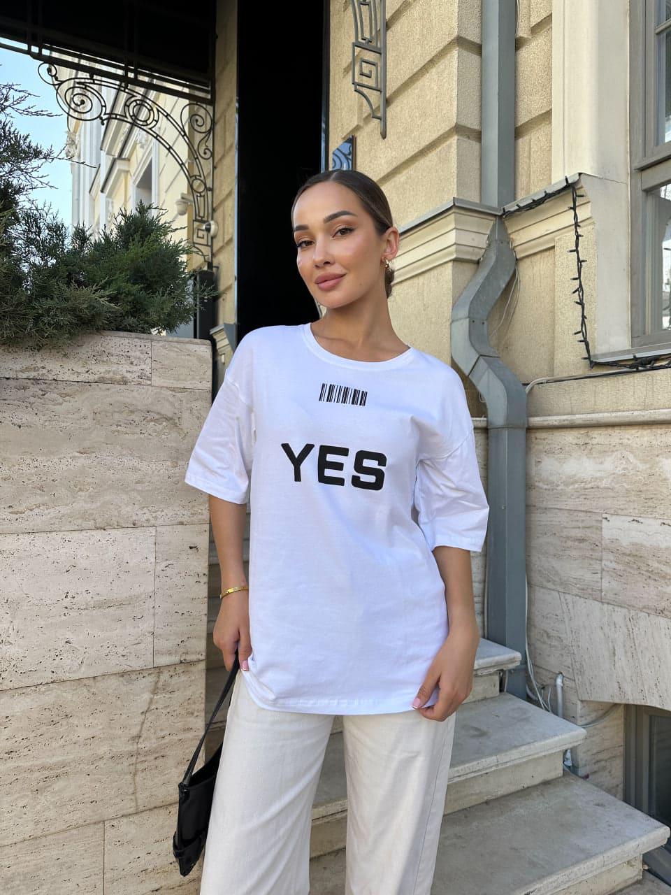 Футболка женская YES NO М156 XL Белый (137-1-63)