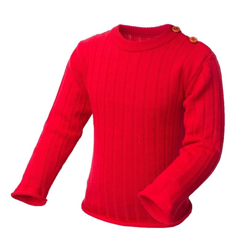Джемпер из шерсти мериноса София 86-92 см Красный (111-3-2)