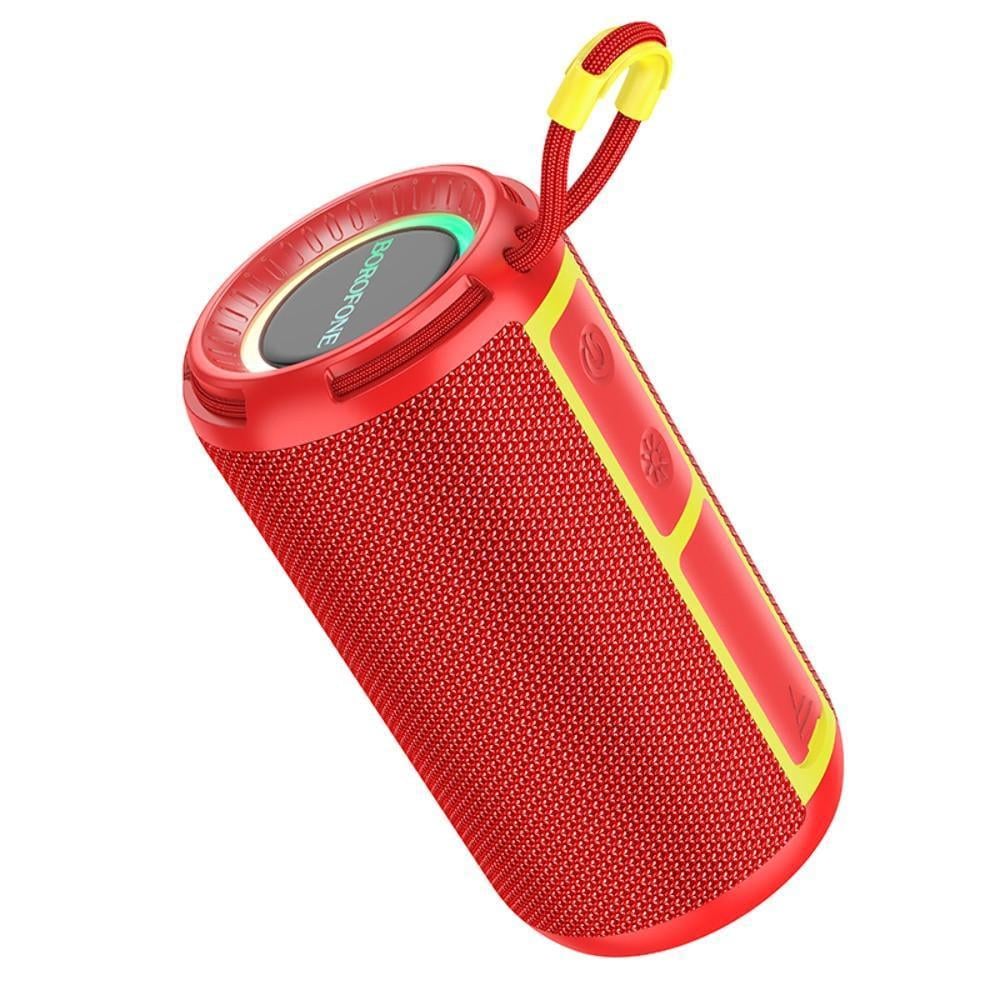 Портативная колонка Bluetooth Borofone BR37 TWS с LED подсветкой Красный