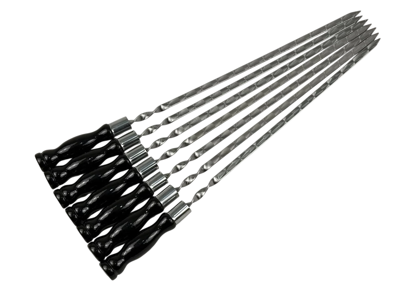 Набор шампуров Grill Master Блэк из деревянной ручкой 7 шт. Черный (147-10-SH-3102)