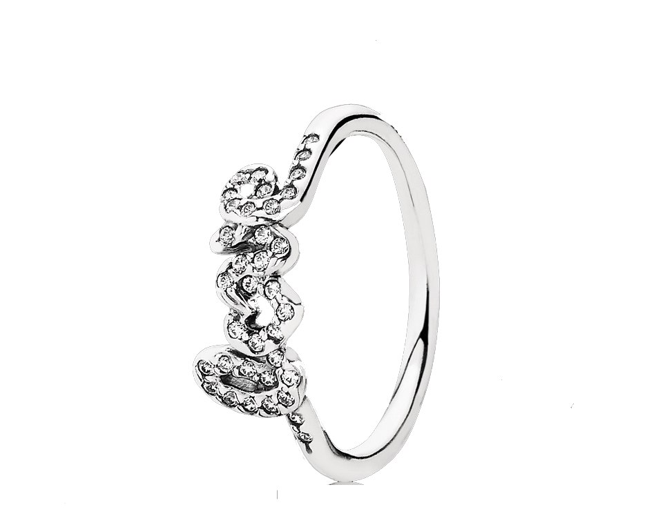 Серебряное кольцо Любовь р. 17 (14002313)