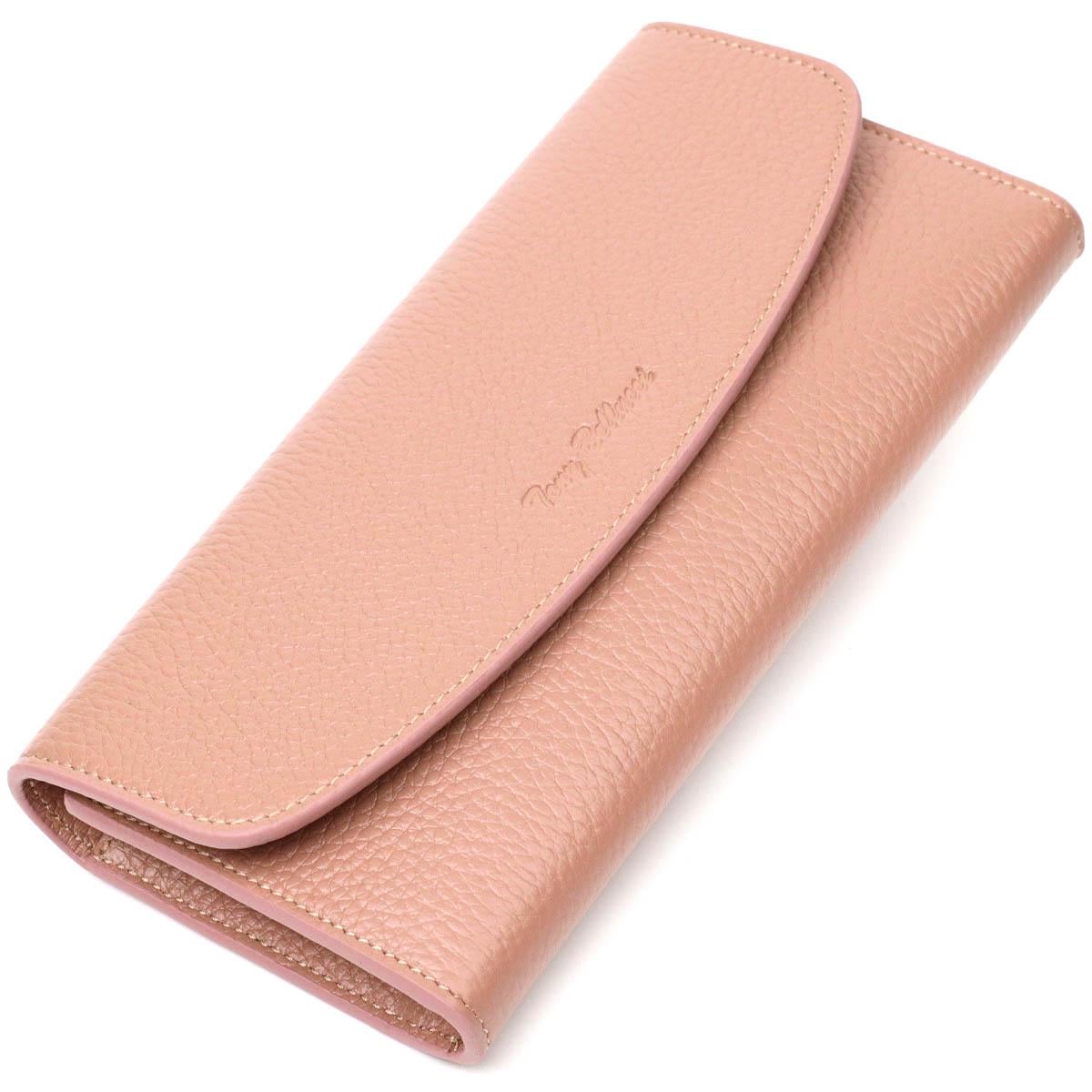 Кошелек женский Tony Bellucci Wallet 21967 из натуральной кожи Пудровый (56168)