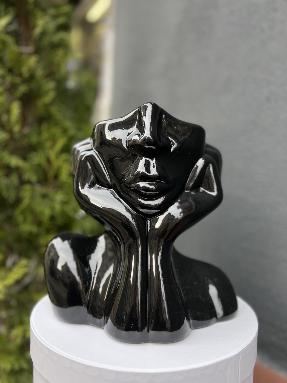 Ваза керамическая Nana ceramics Леди 22 см Черный (225500)