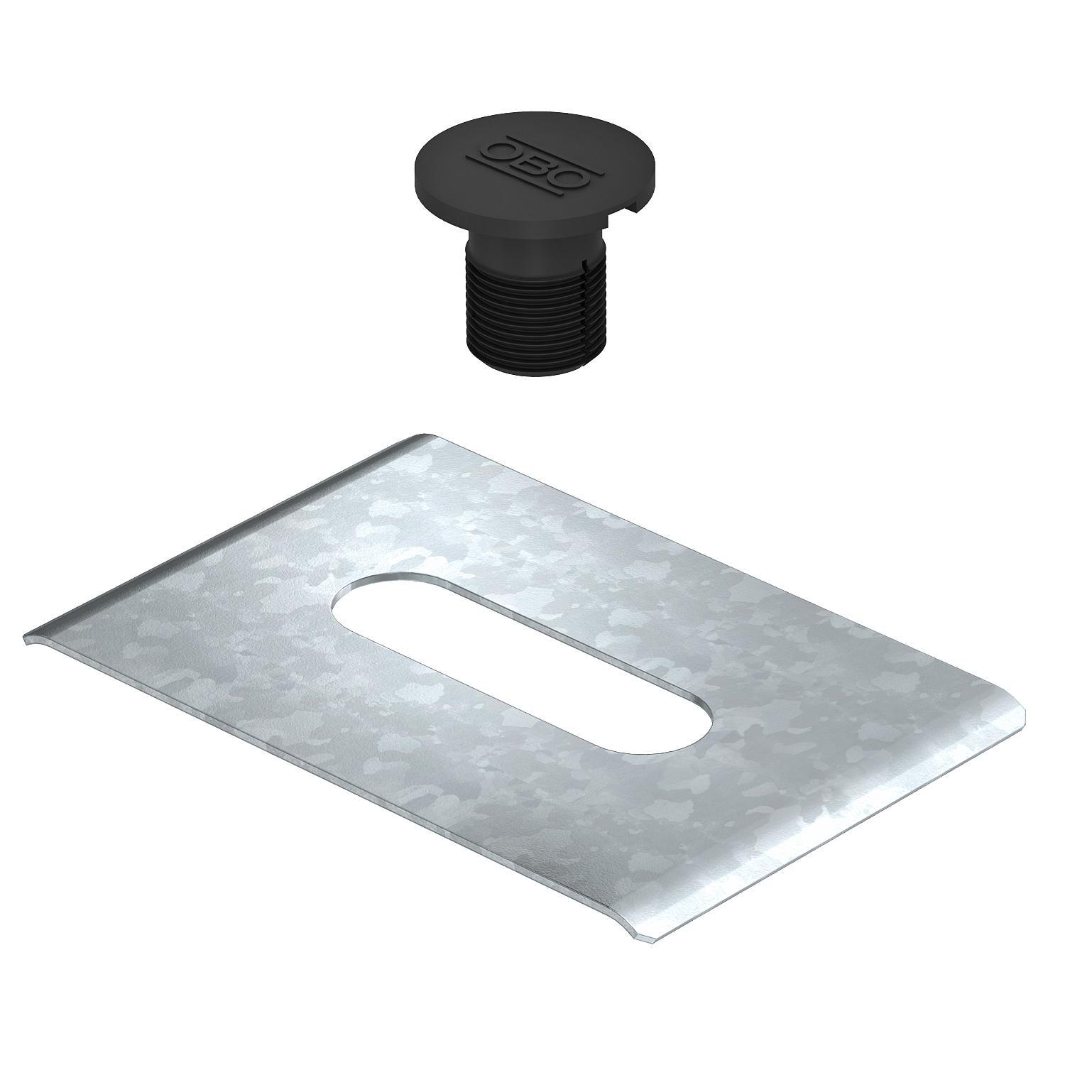 Фіксатор OBO Bettermann TrayFix 99,4x95x30 мм для дротяних лотків на системі (5403100)