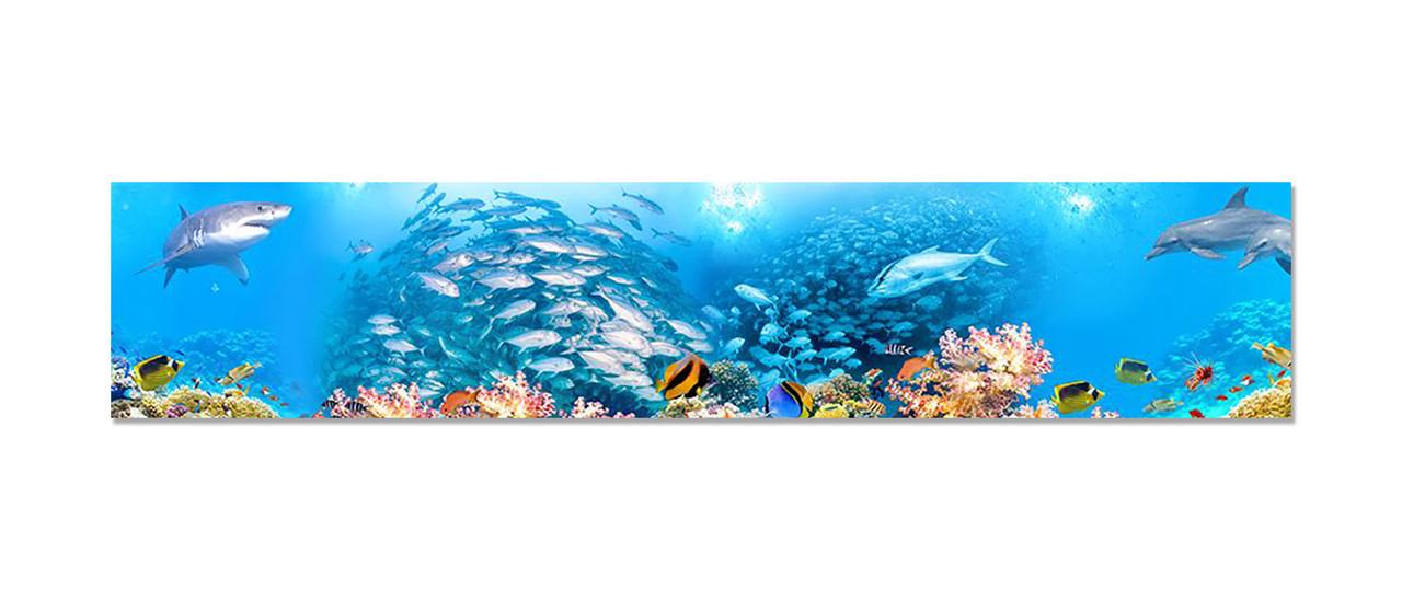 Наліпка вінілова на кухню Zatarga Косяки Риб 600х3000 мм (1294193572) Наліпка вінілова на кухню Zatarga Косяки Риб 600х3000 мм (1294193572)