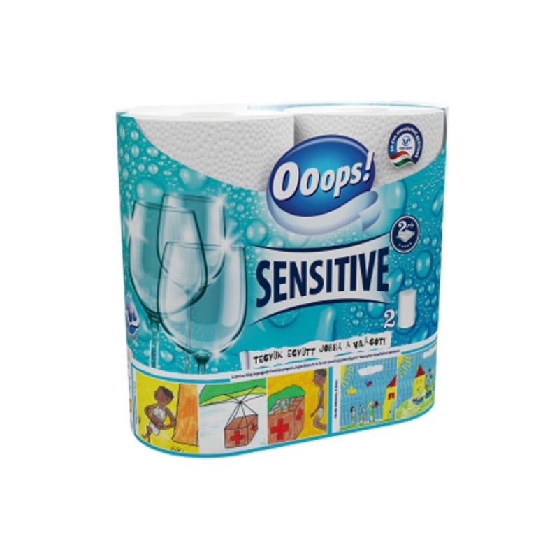 Бумажные полотенца двухслойные Ooops Sensitive 50 л 2 шт.