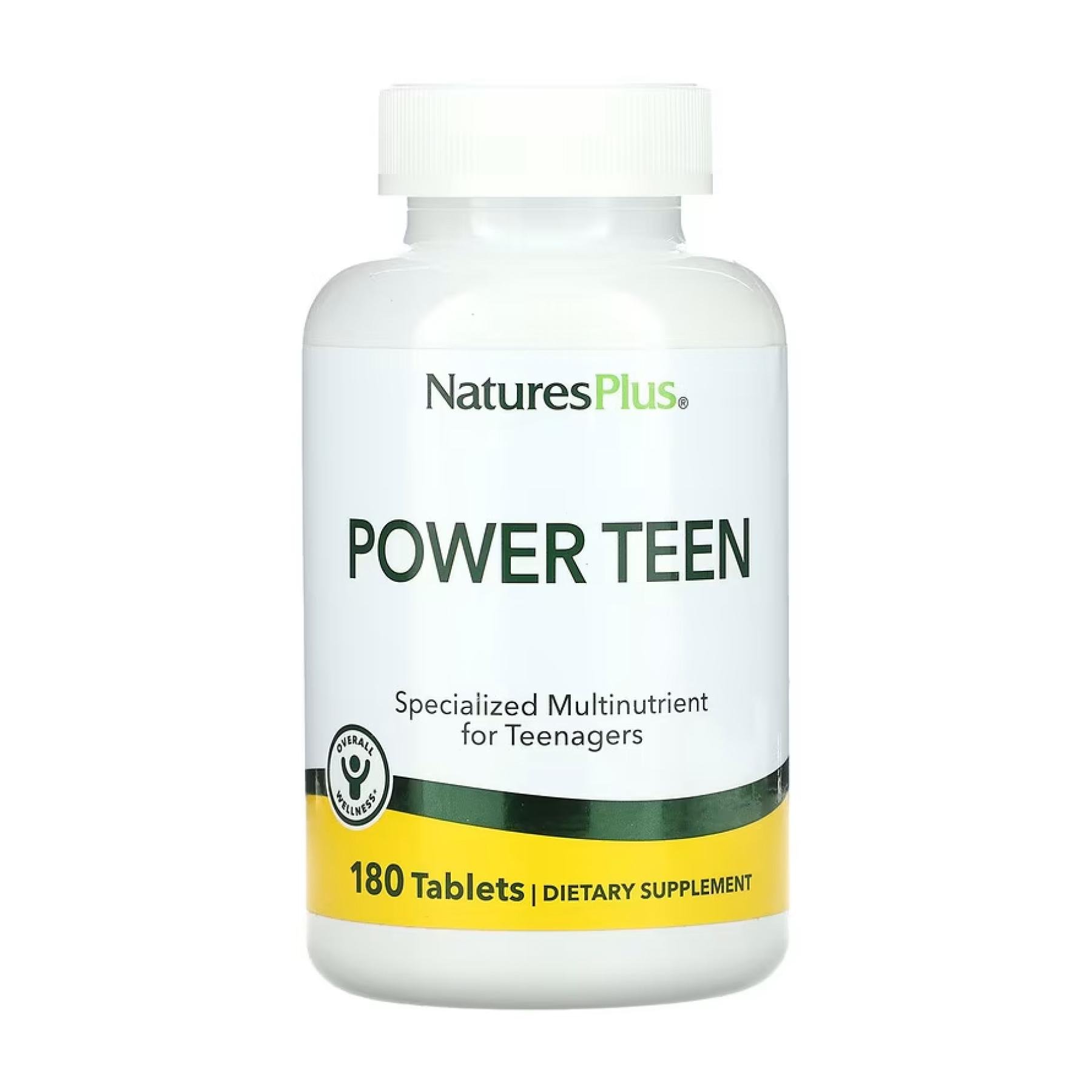Мультивитамины для подростков Nature's Plus Power Teen 180 табл.