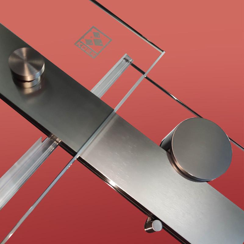 Душевая дверь в нишу KOER SR SD01-120x200-TR-07 прозрачное стекло Easy Clean 8 мм Графитовый (KR5378) - фото 3