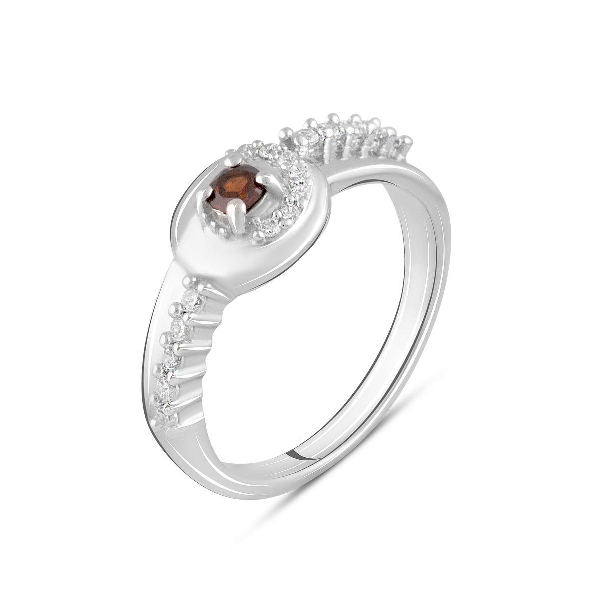Кольцо серебряное с натуральным гранатом 0,142 ct 3,11 г р. 17 (2104100)
