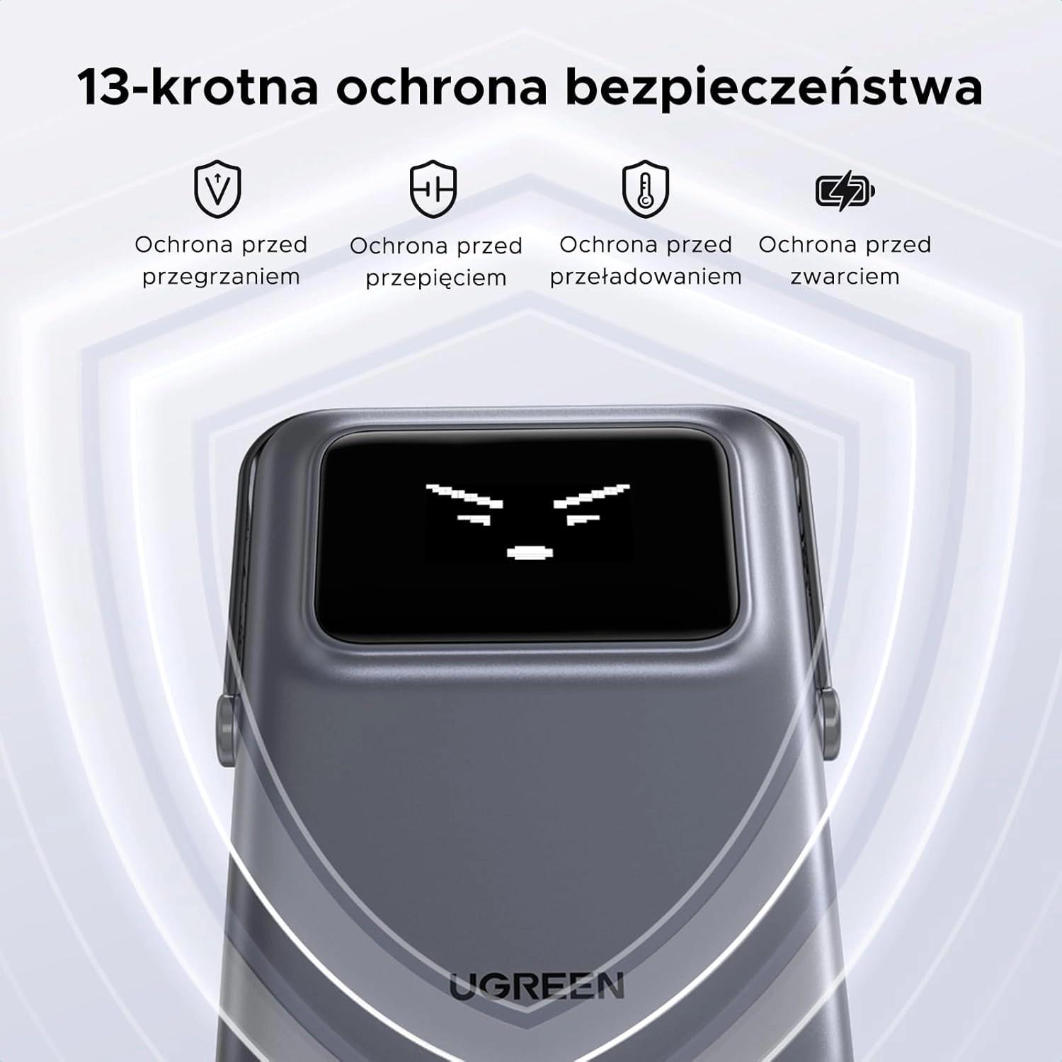 Повербанк Ugreen Uno PB572 10000 mAh 7,5W Grey (45327) - фото 10 Повербанк Ugreen Uno PB572 10000 mAh 7,5W Grey (45327) - фото 10
