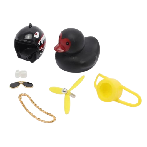 Уточка резиновая в очках и шлеме в машину 9 см (5143687)
