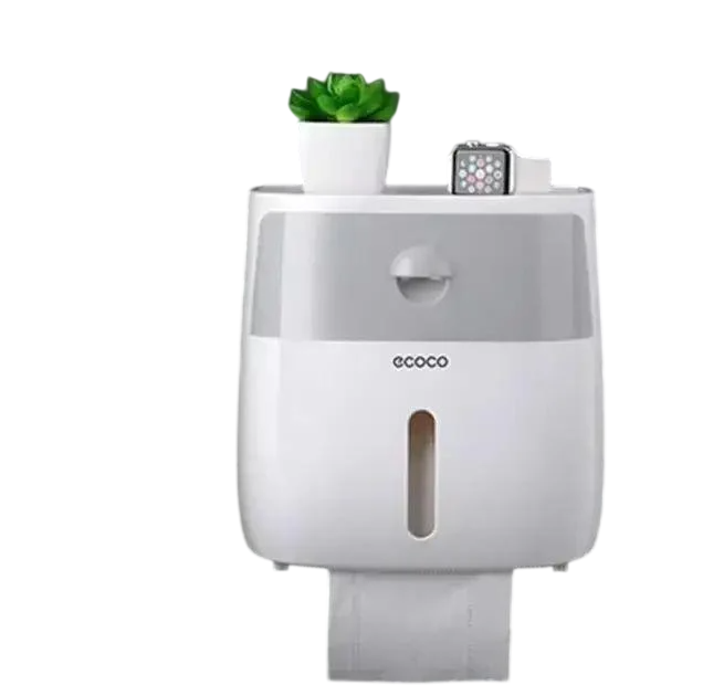 Держатель для туалетной бумаги и бумажных полотенец Towel Holder Ecoco с креплением на скотч и выдвижным ящиком Белый (opt-15511) Держатель для туалетной бумаги и бумажных полотенец Towel Holder Ecoco с креплением на скотч и выдвижным ящиком Белый (opt-15511)