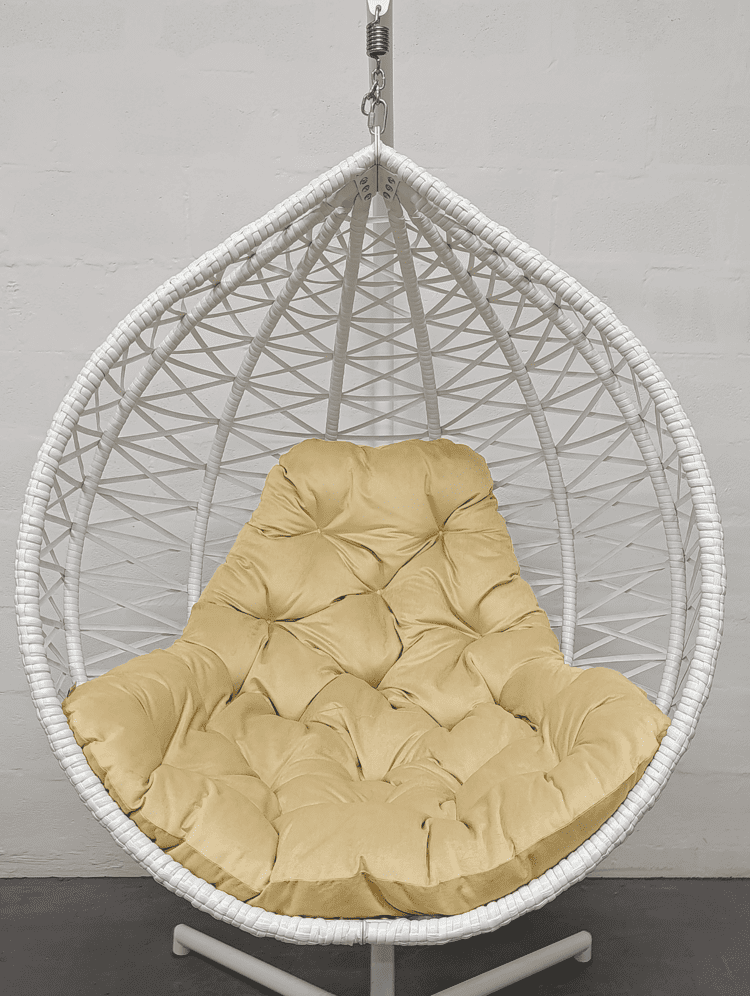 Подушка для крісла-кокона велюр 01 Французська ваніль (5885) - фото 1