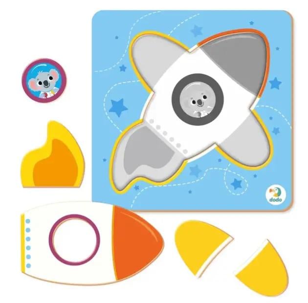 Пазл-сортер ракета DoDo 300348 рамка вкладыш (4590)