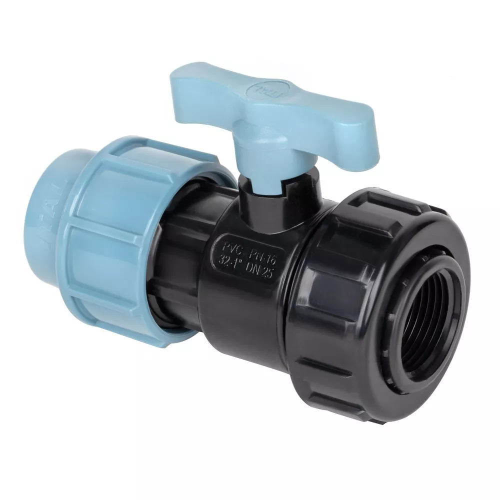 Шаровой кран ITAL компрессионный ПЭ с внутренней резьбой 63 мм х 2" (SQ-1002584)