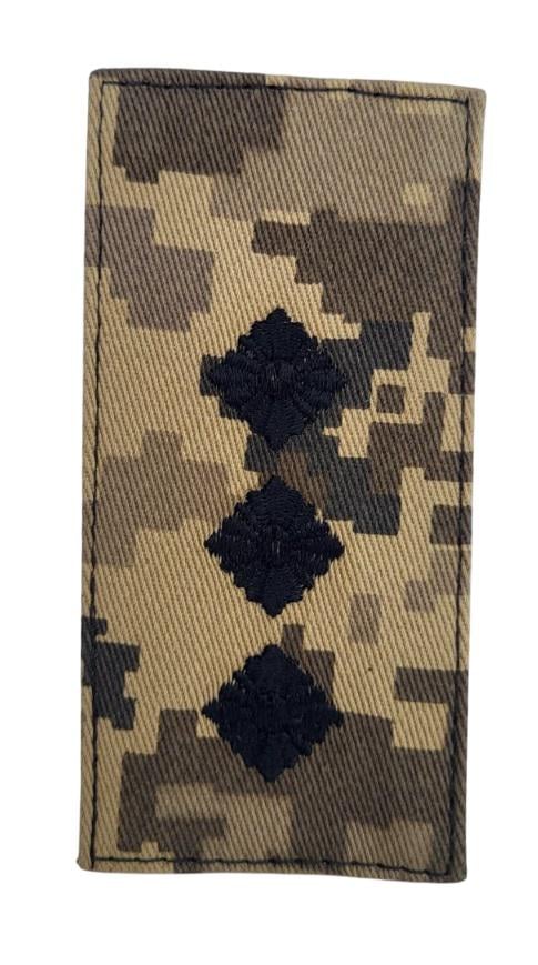 Погон на липучці Старший лейтенант ЗСУ 5х10 см Піксель (3584760)