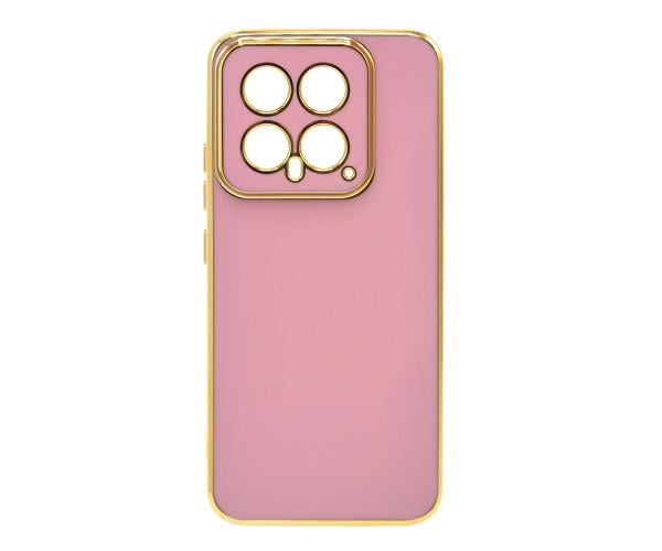 Чехол накладка Silicone Adds 6D для Xiaomi 14 Розовый